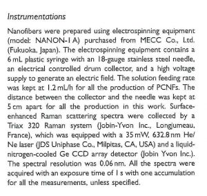 NANON-01A on the paper for Applied Spectroscopy
