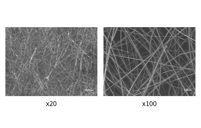 Electrospinning of cellulose acetate nanofiber sheets.