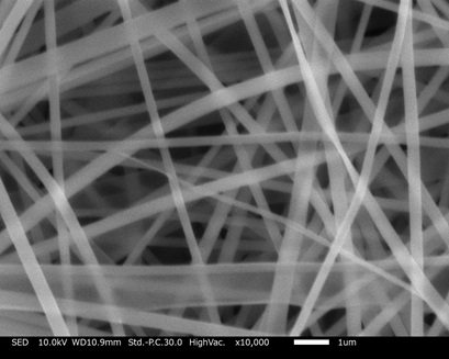 We electrospun composite nanofiber sheets with gelatin and PVA.